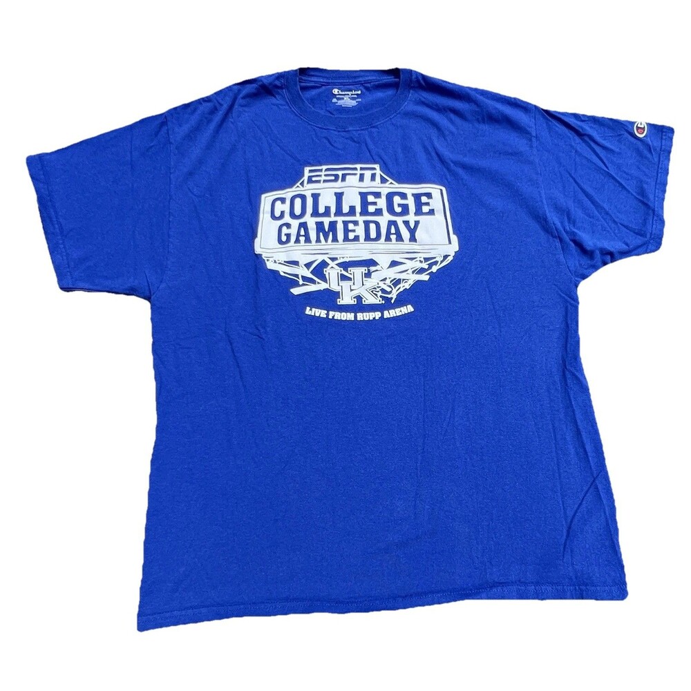 University of Kentucky Champion ESPN Game Day Blue Shirt Live From Rupp Arena XL
